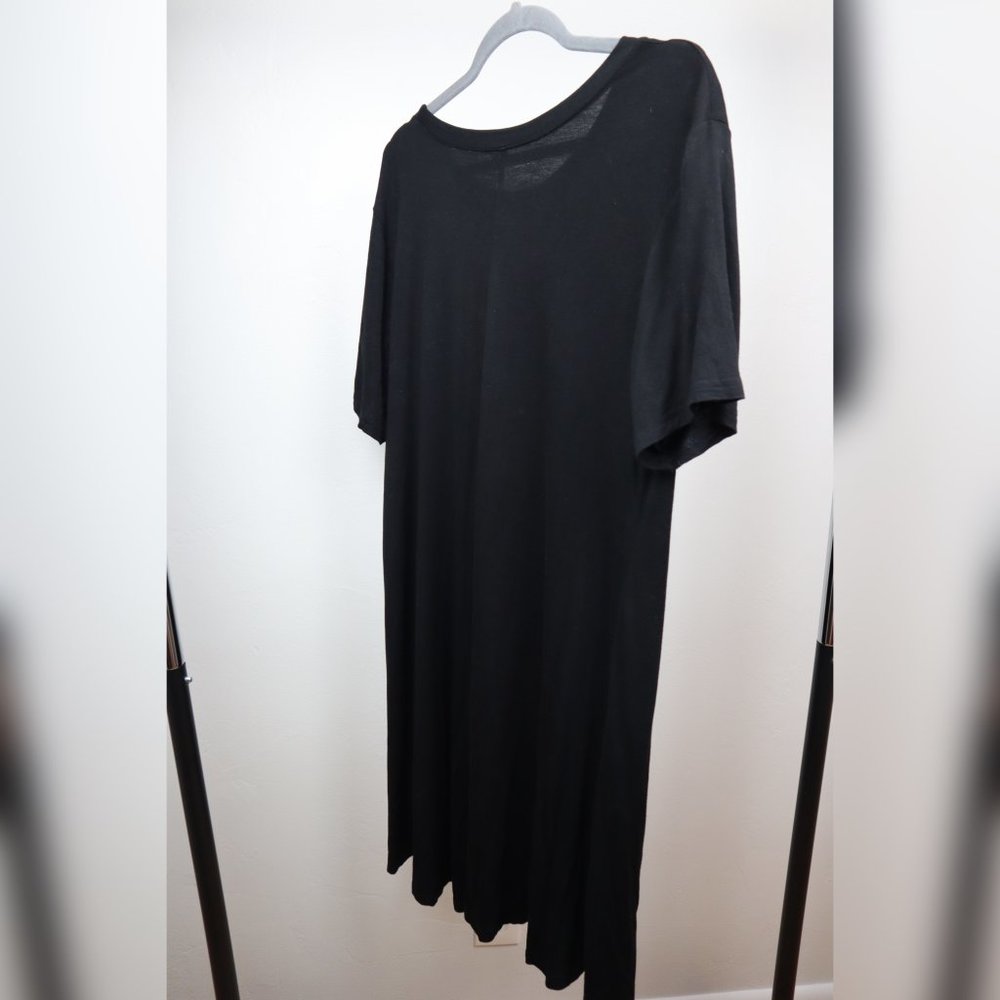 Molerani Black Dress Short Sleeve Loose Swing Dress XL Casual - Picture 6 of 7